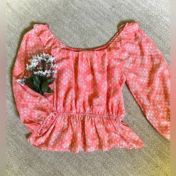 The Nines NWT Paisley Dotted Off Shoulder Blouse - XS - Picture 1 of 3